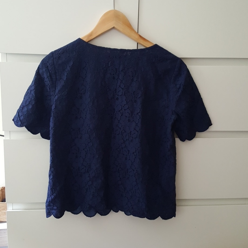 Madewell Navy Blue Blouse sz: xs